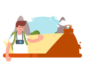 Hitch Hiker Vector Illustration