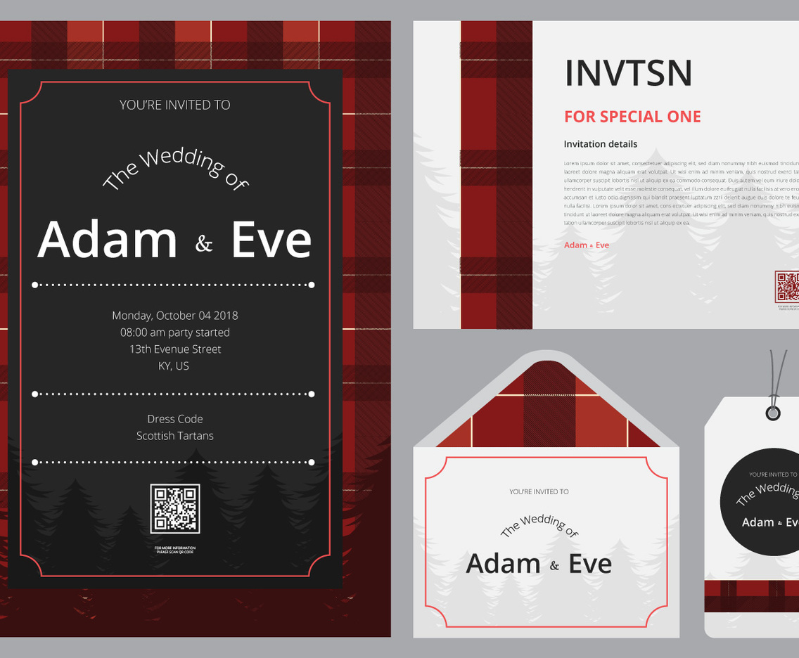 Buffalo Plaid Invitation Template Ready To Use