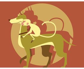 Dog And Monkey Vector