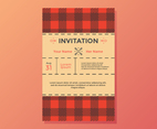 Buffalo Plaid Invitation Vector