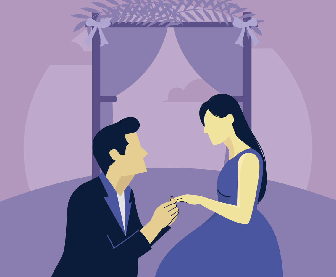 Engagement Proposal Vector Illustration