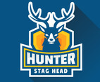 Hunter Stag Head Logo Vector