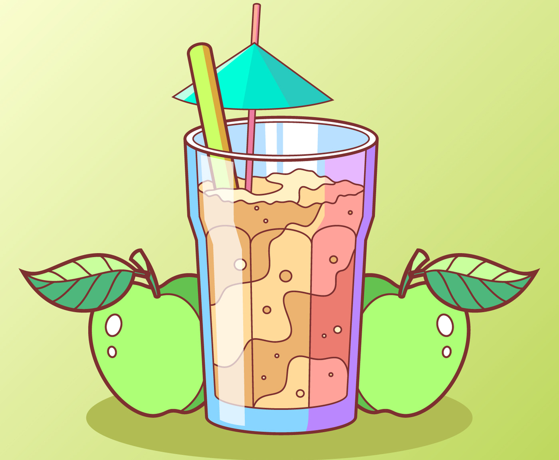Healthy Apple Cider Slush Vector