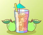 Healthy Apple Cider Slush Vector