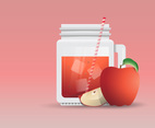 Apple Cider Slush Refreshing Energy Drink Illustration