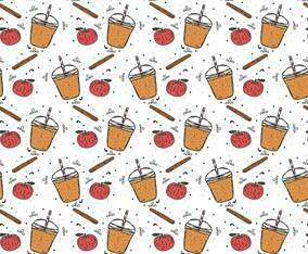 Apple Cider Slush Pattern Vector