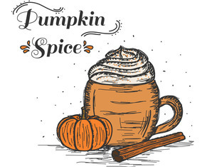Pumpkin Spiced Latte Vector