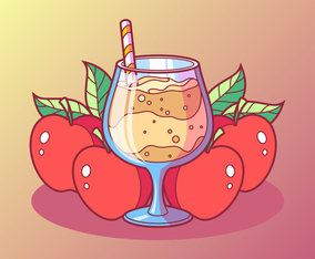 Sweet Apple Cider Slush Vector