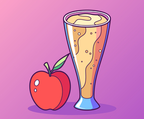 A Glass Of Apple Cider Slush Vector