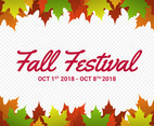 Fall Festival Seasonal Autumn Leaves Frame Background