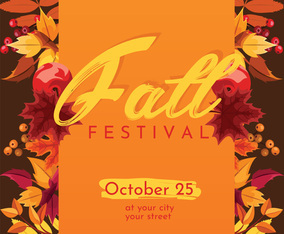 Fall Fest Flyer Vector Design