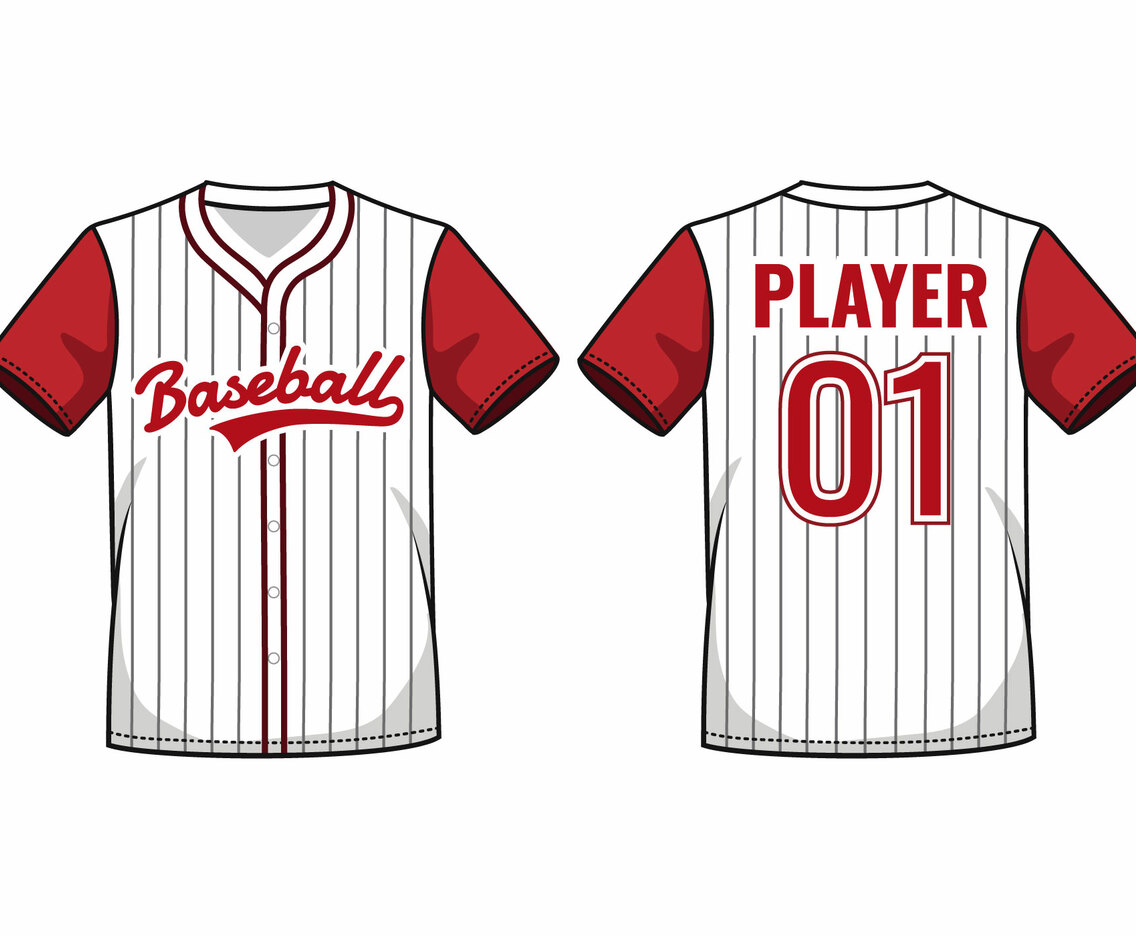 Pinstripe Baseball Jersey Mockup