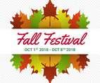 Fall Festival Modern Minimalist Vector Poster Template