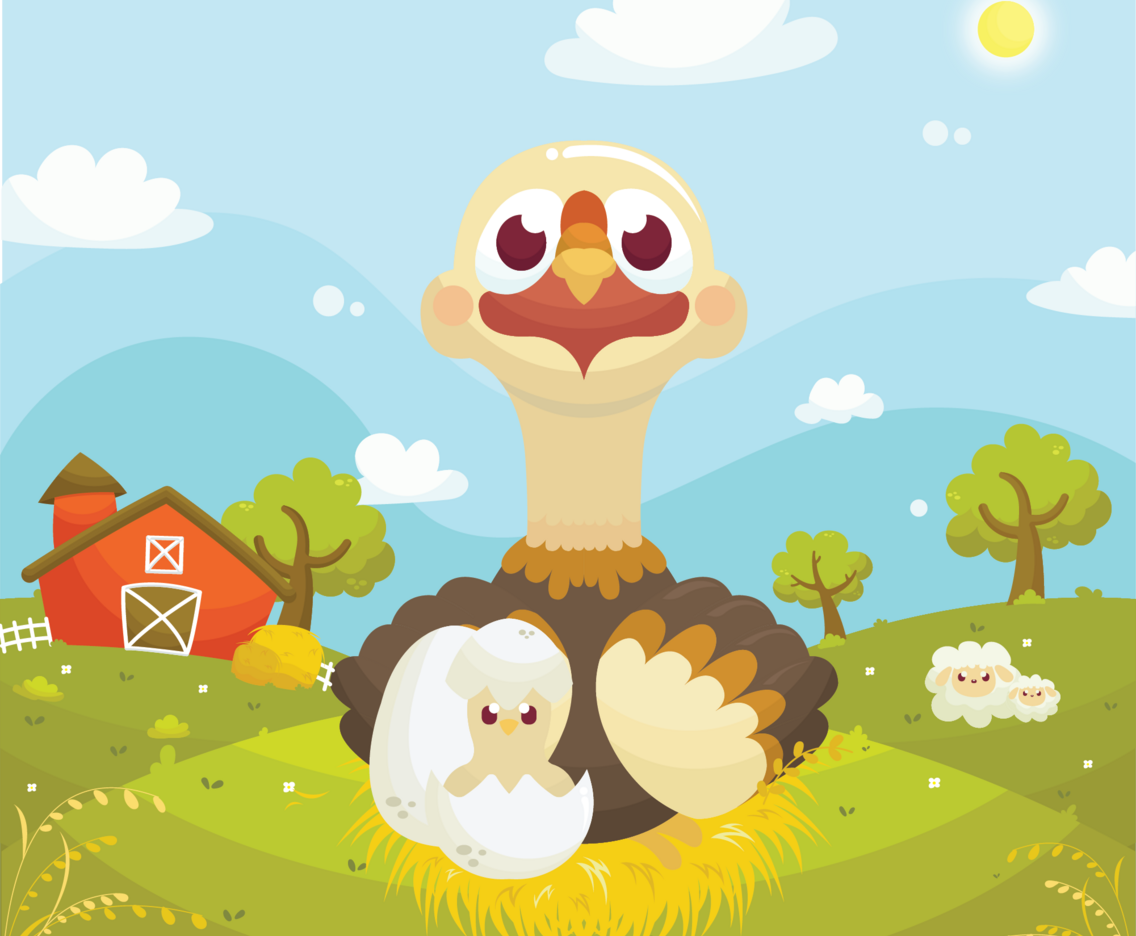 Animal mom and baby vector