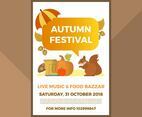 Flat Fall Autumn Festival Poster Vector Template