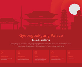 Gyeongbokgung Palace Postcard, Gyeongbokgung Symbol of Seoul, Korea