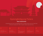 Gyeongbokgung Palace Postcard, Gyeongbokgung Symbol of Seoul, Korea