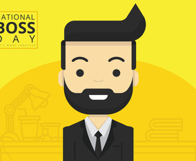 National Boss Day, Gentlemen Illustration