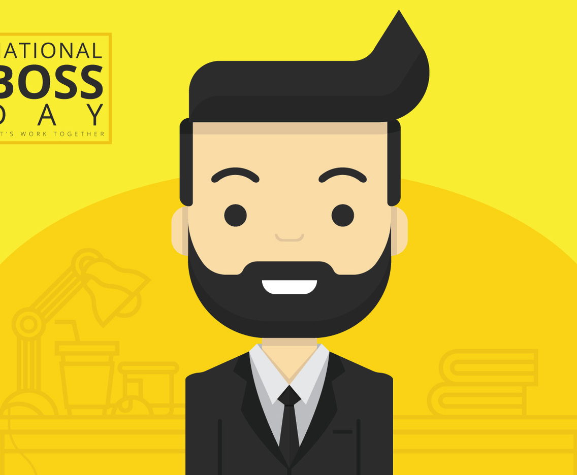 National Boss Day, Gentlemen Illustration