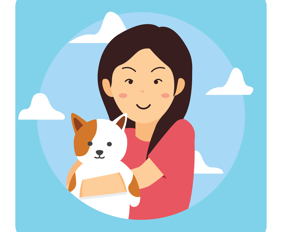 Girl and Her Cat Portrait