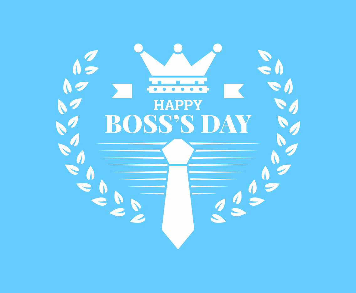 Beautiful National Boss Day Set Vectors