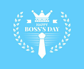 Beautiful National Boss Day Set Vectors