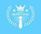 Beautiful National Boss Day Set Vectors