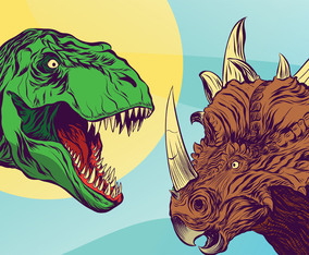 Realistic Dnosaur Vector Design