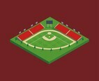 Baseball Stadium Isometric Vector