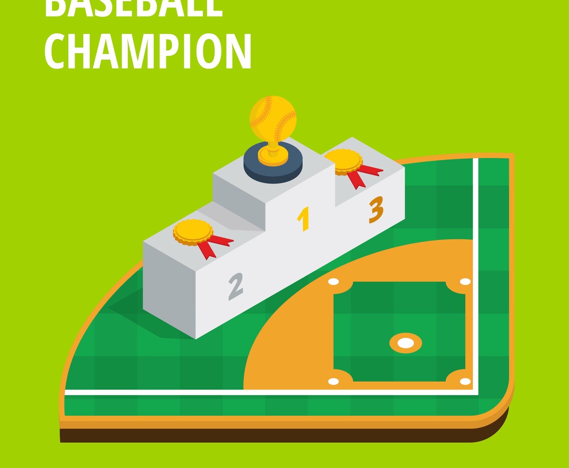 Baseball Champion Podium Isometric