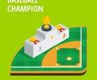 Baseball Champion Podium Isometric