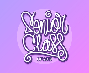 Hand Lettering Senior Class Typography Vector