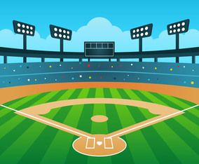 Baseball Stadium Background Vector