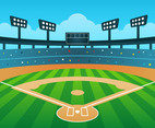 Baseball Stadium Background Vector