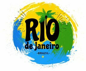 Rio De Janeiro Brazil Grunge Paint Strokes Background