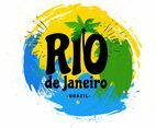 Rio De Janeiro Brazil Grunge Paint Strokes Background