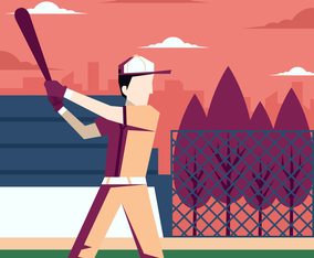 Baseball Park Illustration