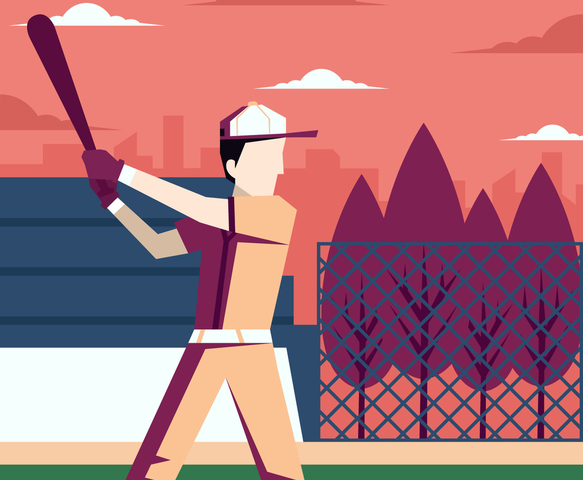 Baseball Park Illustration