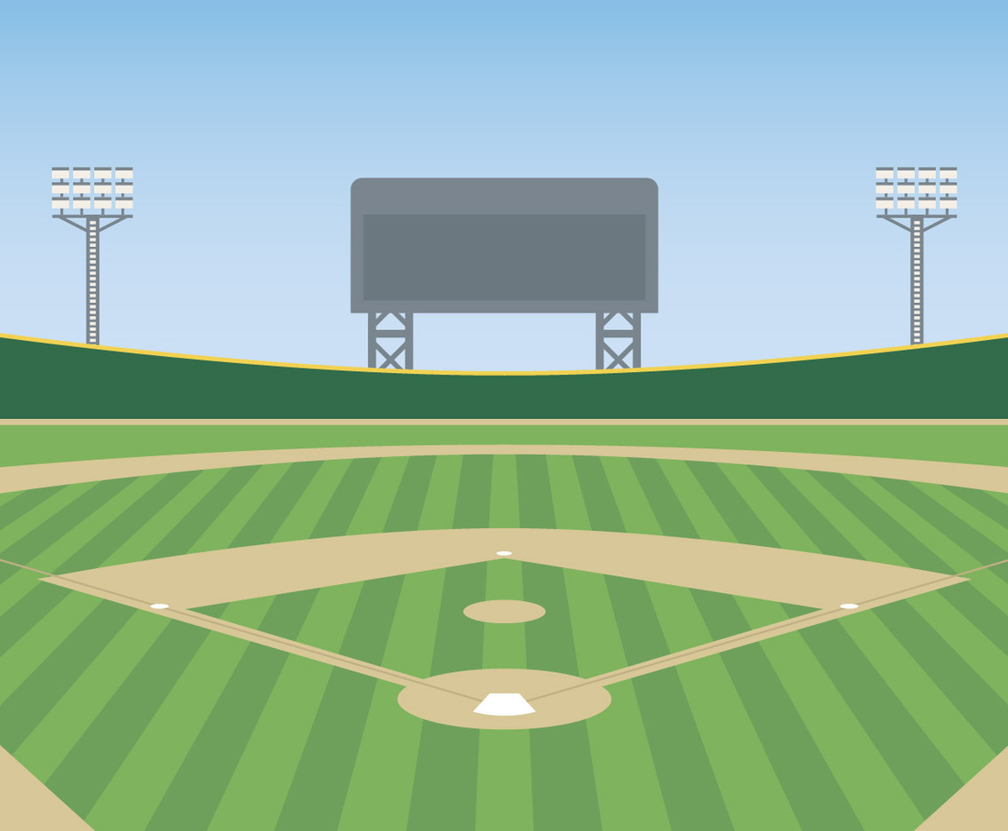 Baseball Park Vector Illustration