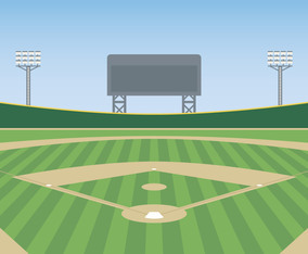 Baseball Park Vector Illustration