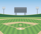 Baseball Park Vector Illustration