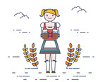 Lady In Dirndl Vector