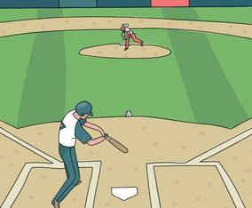 Two Players In a Baseball Park