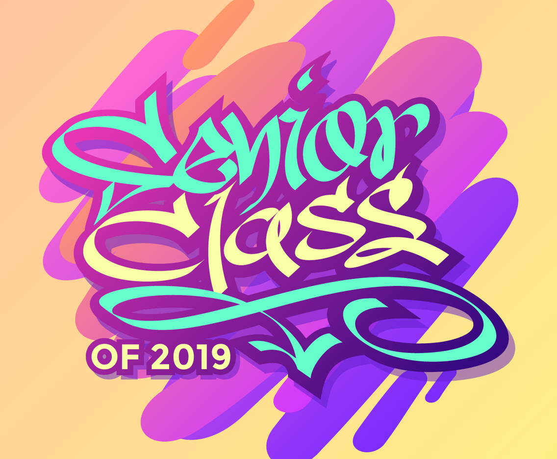 Graffiti Style Senior Class Typography Vector