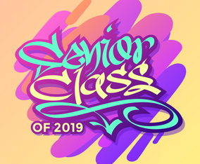 Graffiti Style Senior Class Typography Vector
