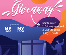 Instagram Contest Template Vector Design