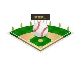 Baseball Park Isometric Angle
