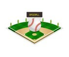 Baseball Park Isometric Angle