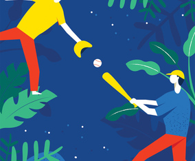 Baseball Player Vector Design