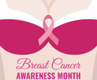 Breast Cancer Awareness Month For Online Campaign Vector Illustration
